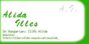 alida illes business card